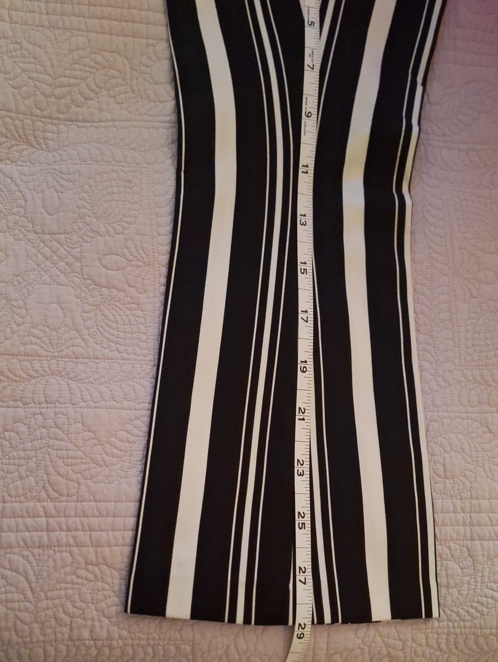 INC International Concepts Black & White Vertical Stripe Wide-Leg Pants - Picture 6 of 7